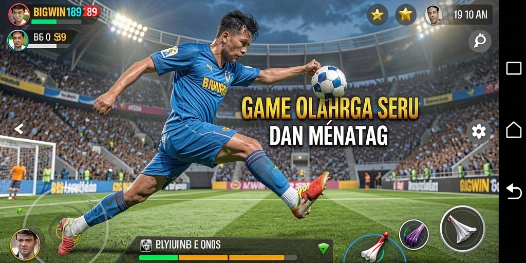 Menampilkan aksi seru dalam game olahraga BIGWIN189.