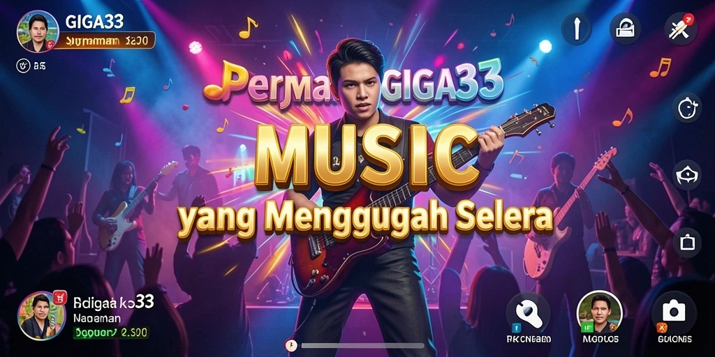 Tampilan gameplay GIGA33 dengan alunan musik yang seru.