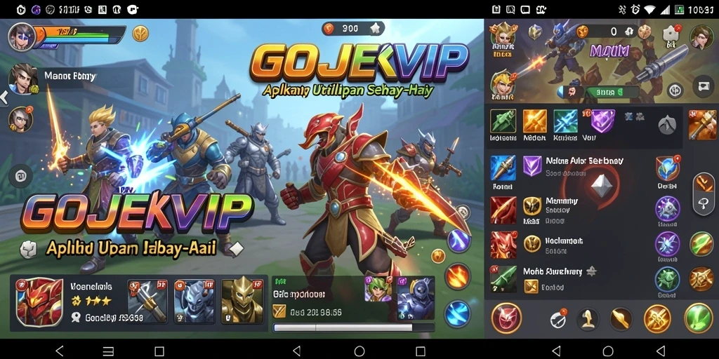 Tampilan aplikasi GOJEKVIP yang user-friendly dan efisien.