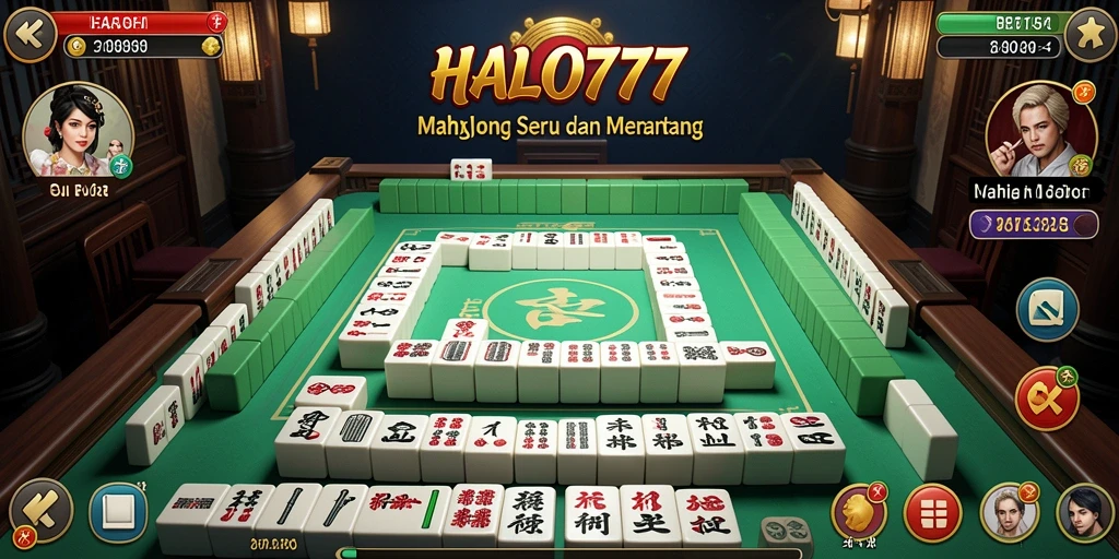 Screenshot gameplay HALO777 yang menampilkan tantangan Mahjong.