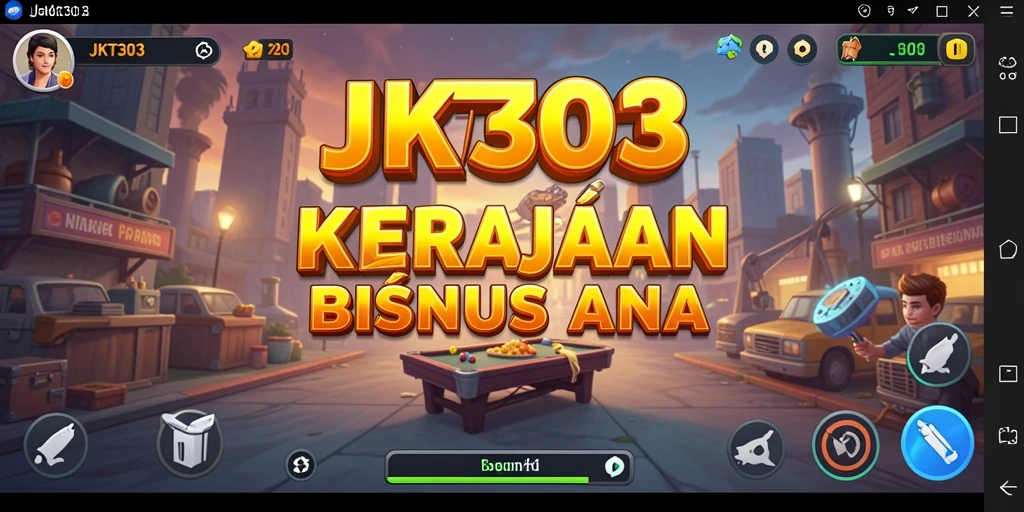 Tangkapan layar dari gameplay JKT303 yang menampilkan aktivitas bisnis.