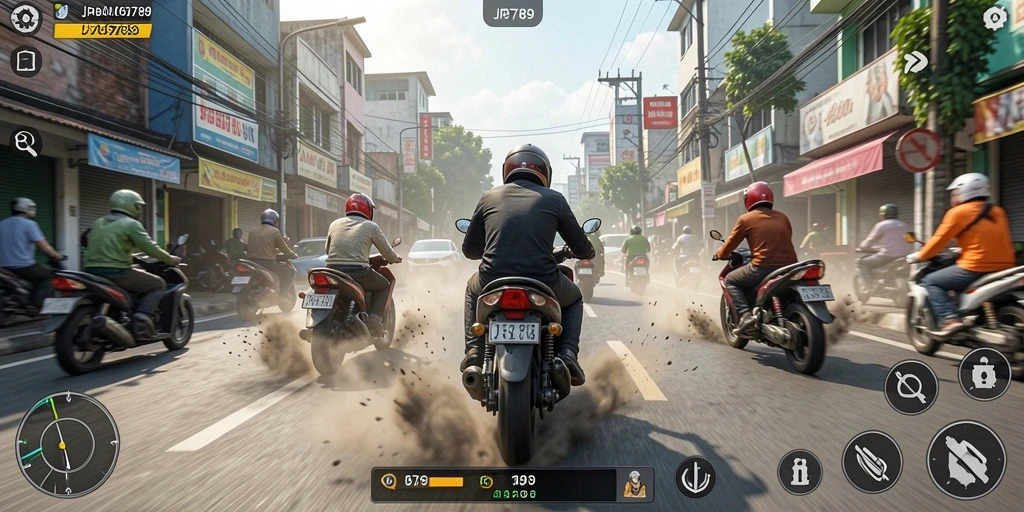 Gameplay seru JP6789 dalam balapan motor yang mendebarkan.