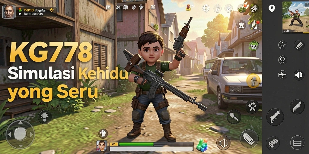 Screenshot gameplay KG778 yang menampilkan interaksi karakter dalam simulasi kehidupan.