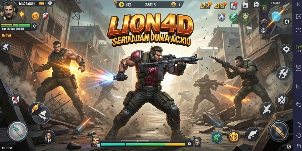 Tampilan menegangkan dari gameplay LION4D yang penuh aksi.