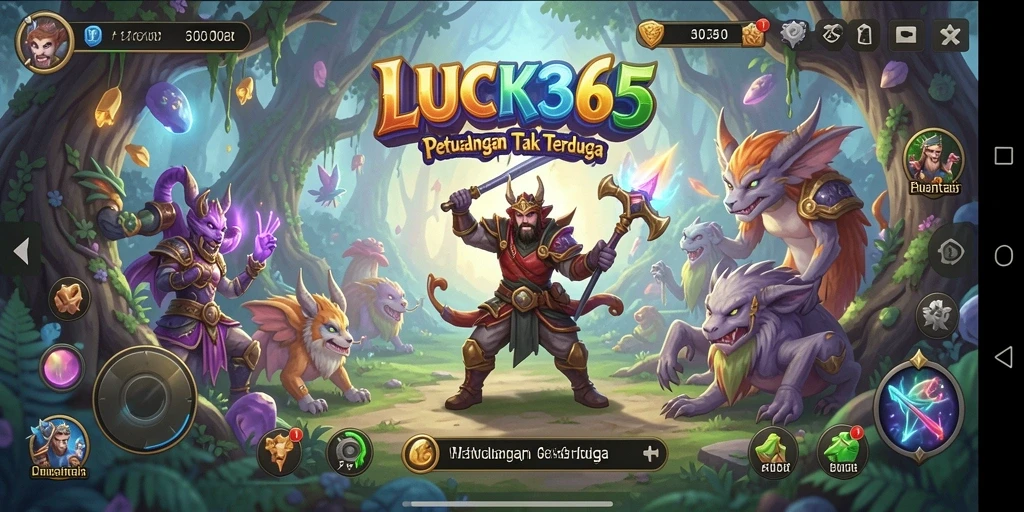Tangkapan layar utama dari <strong>LUCK365</strong> menampilkan aksi petualangan yang seru dan grafis menawan.