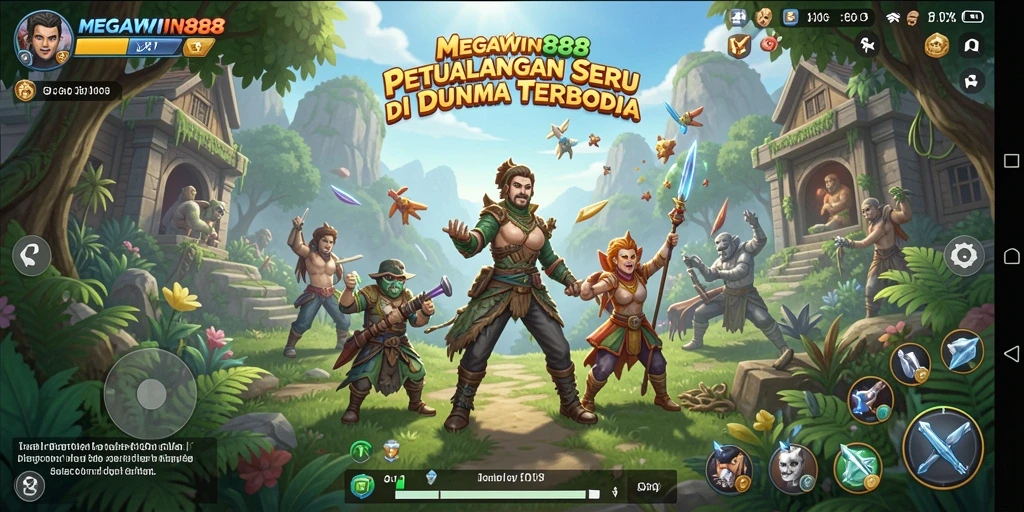 Tampilan gameplay MEGAWIN888 yang menarik di dunia terbuka.
