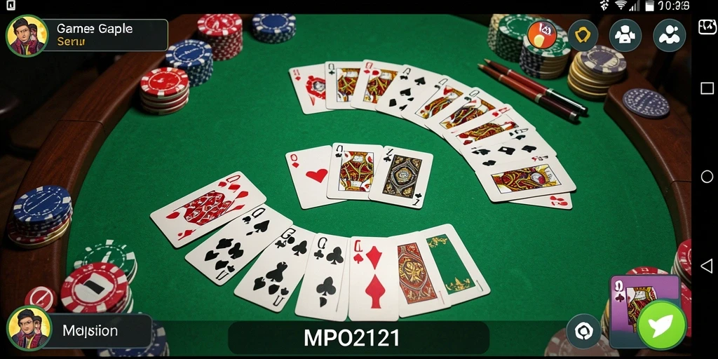 Tampilan gameplay seru dalam game Gaple MPO2121.