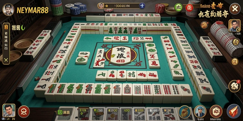 Tampilan gameplay Mahjong yang menarik di NEYMAR88.