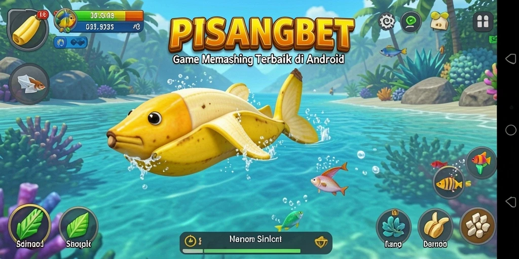 Tampilan menarik dari gameplay PISANGBET saat memancing ikan.