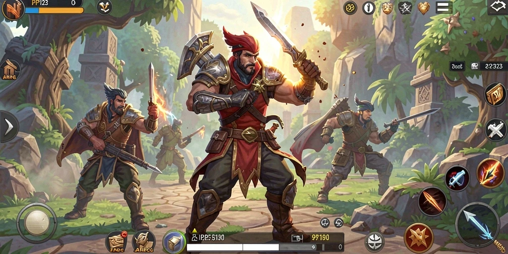 Tampilan menarik dari gameplay ARPG PP123 dengan aksi yang intens.