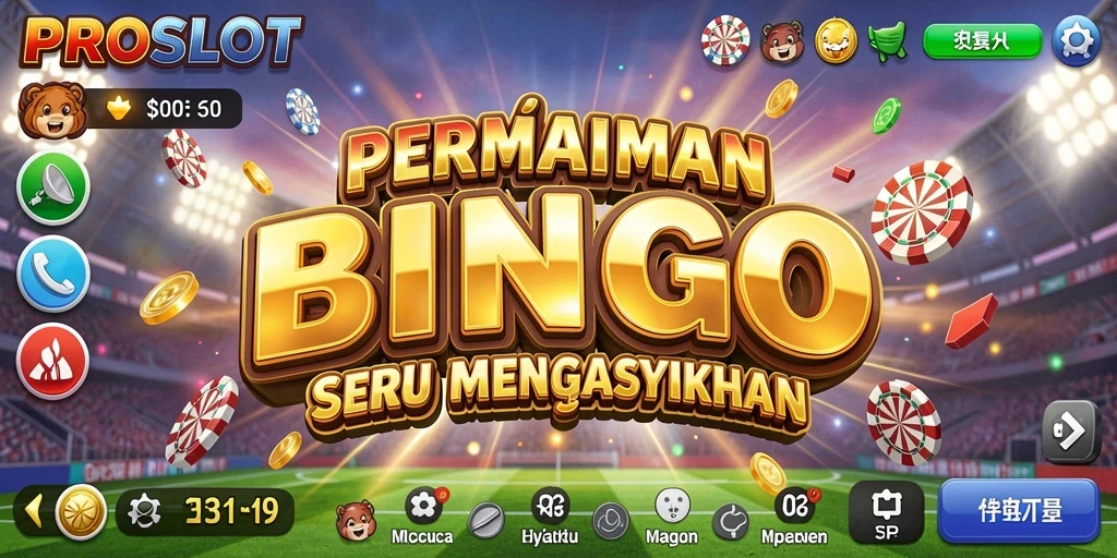 Tampilan menarik dari gameplay Bingo di PROSLOT.