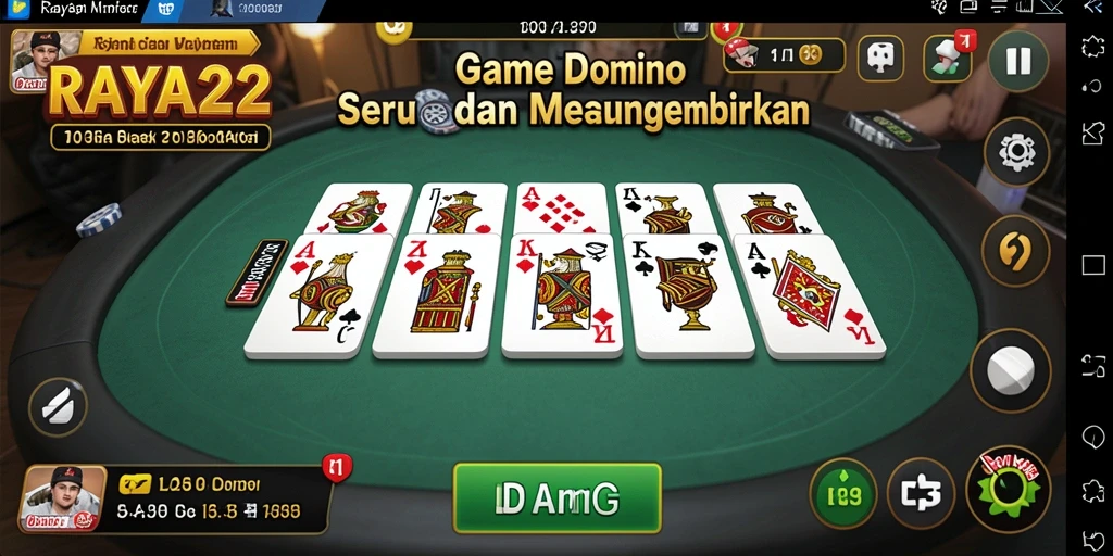 Screenshot gameplay RAYA22 menampilkan keseruan bermain Domino.