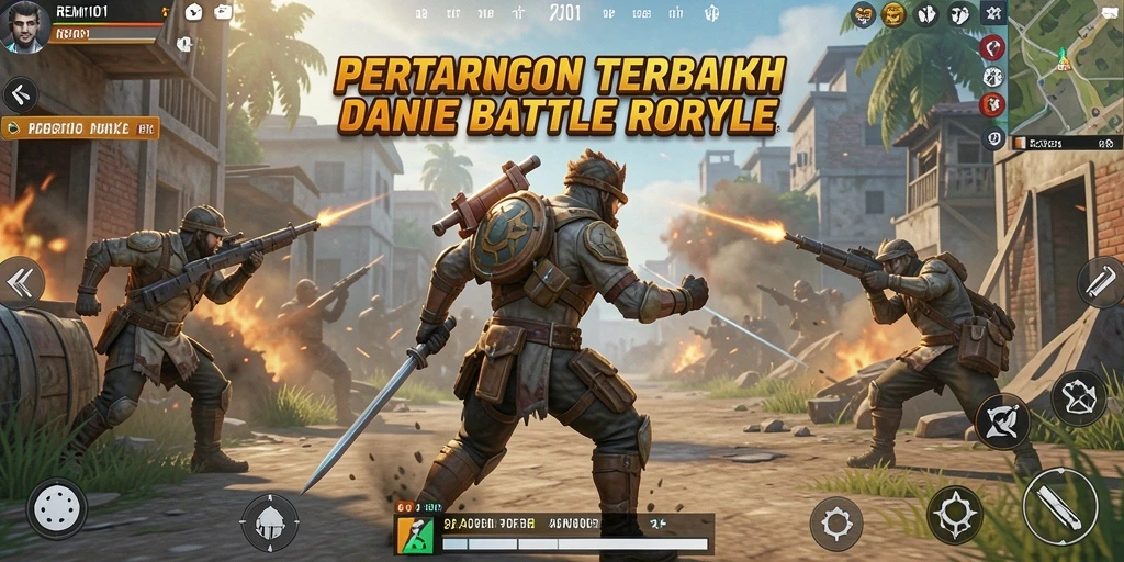 Tampilan gameplay REMI101 yang mendebarkan dalam pertarungan Battle Royale.