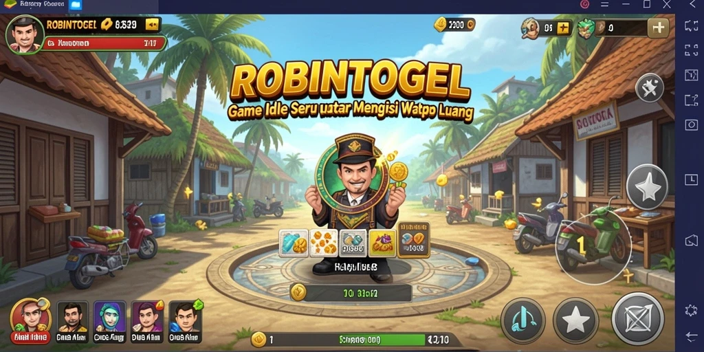 Tampilan menarik permainan ROBINTOGEL dengan mekanisme Idle.