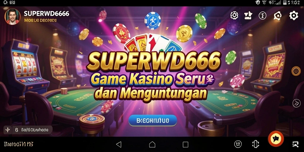 Tangkapan layar gameplay seru dari SUPERWD666 menunjukkan keseruan Kasino.