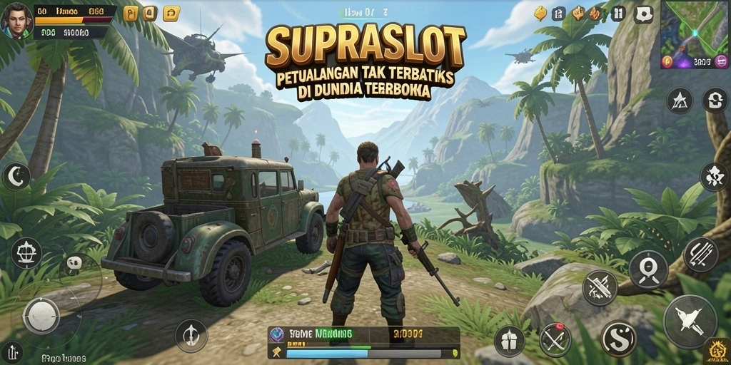 Tampilkan gameplay SUPRASLOT yang menantang dalam dunia terbuka.