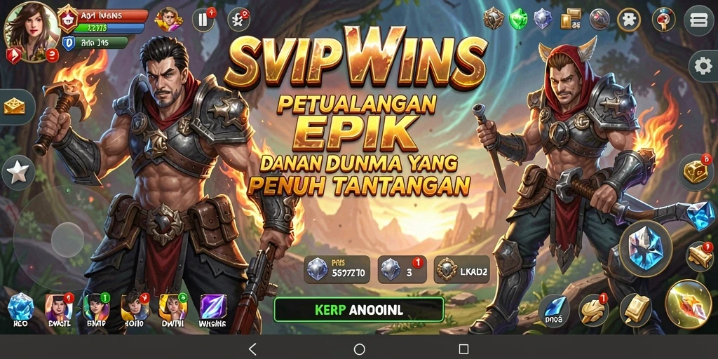 Tampilan gameplay SVIPWINS yang penuh aksi dan petualangan seru.