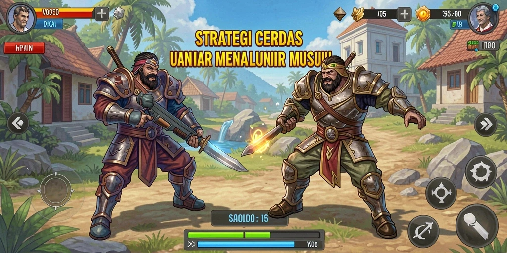Tampilan gameplay seru dan mendebarkan dari V07, game strategi yang menantang.