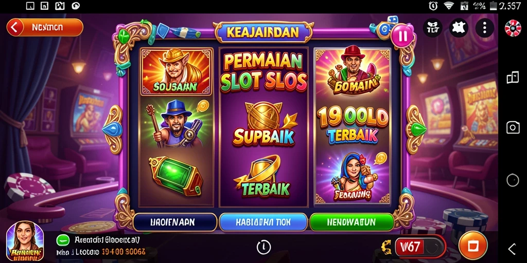 Tangkapan layar permainan Slot W67 dengan grafik yang menawan.