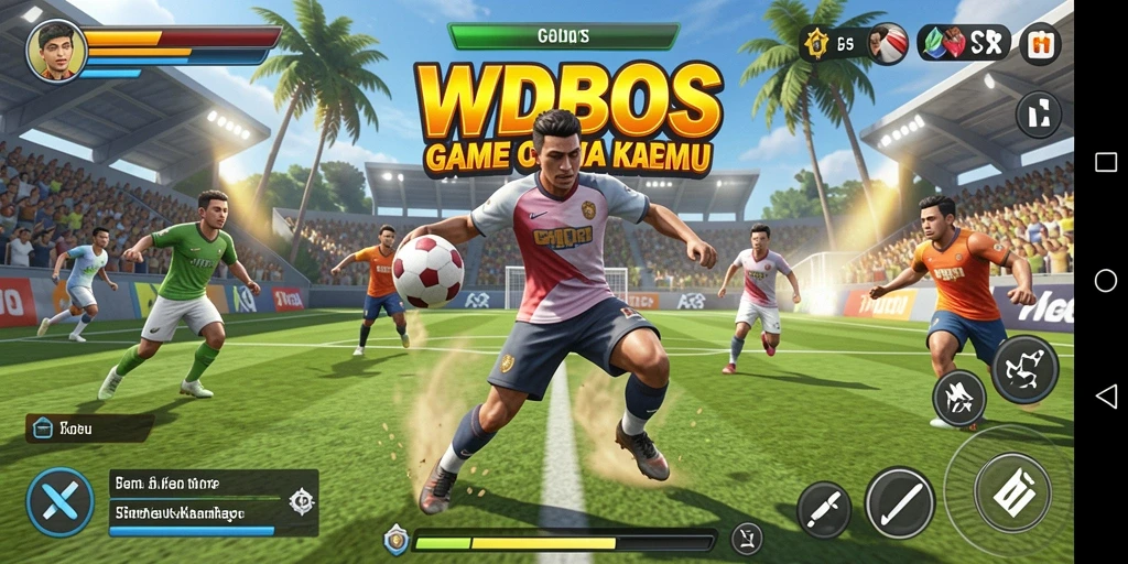 Screenshot gameplay WDBOS menampilkan pertandingan olahraga yang seru dan interaktif.